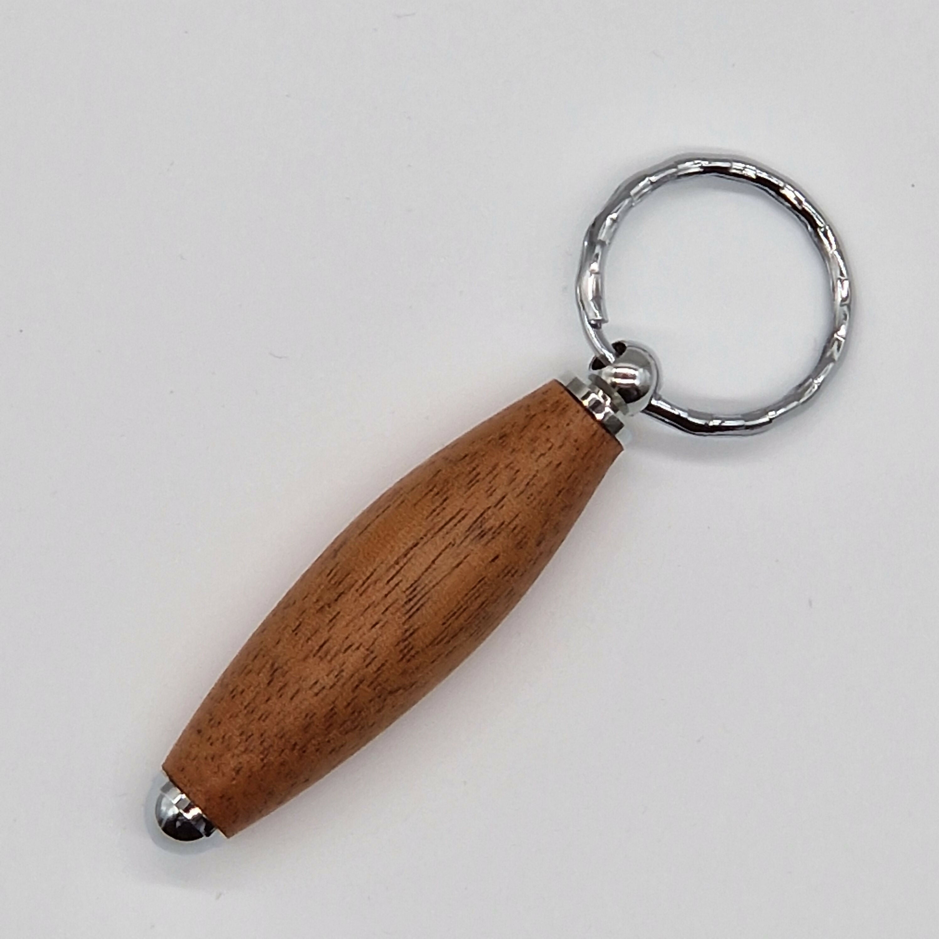 Hand Turned Keyring made from Mahogany Wood