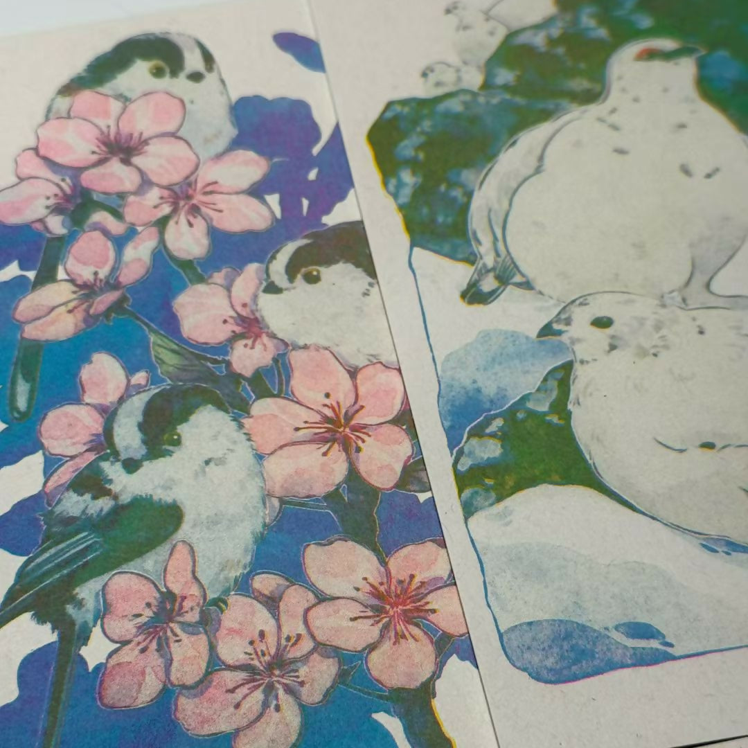 Wild Birds Riso Print
