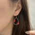 Big Teardrop Christmas Earrings