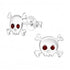 skull and cross bones stud