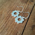 Handmade Silver Flower Earrings Botanical Texture