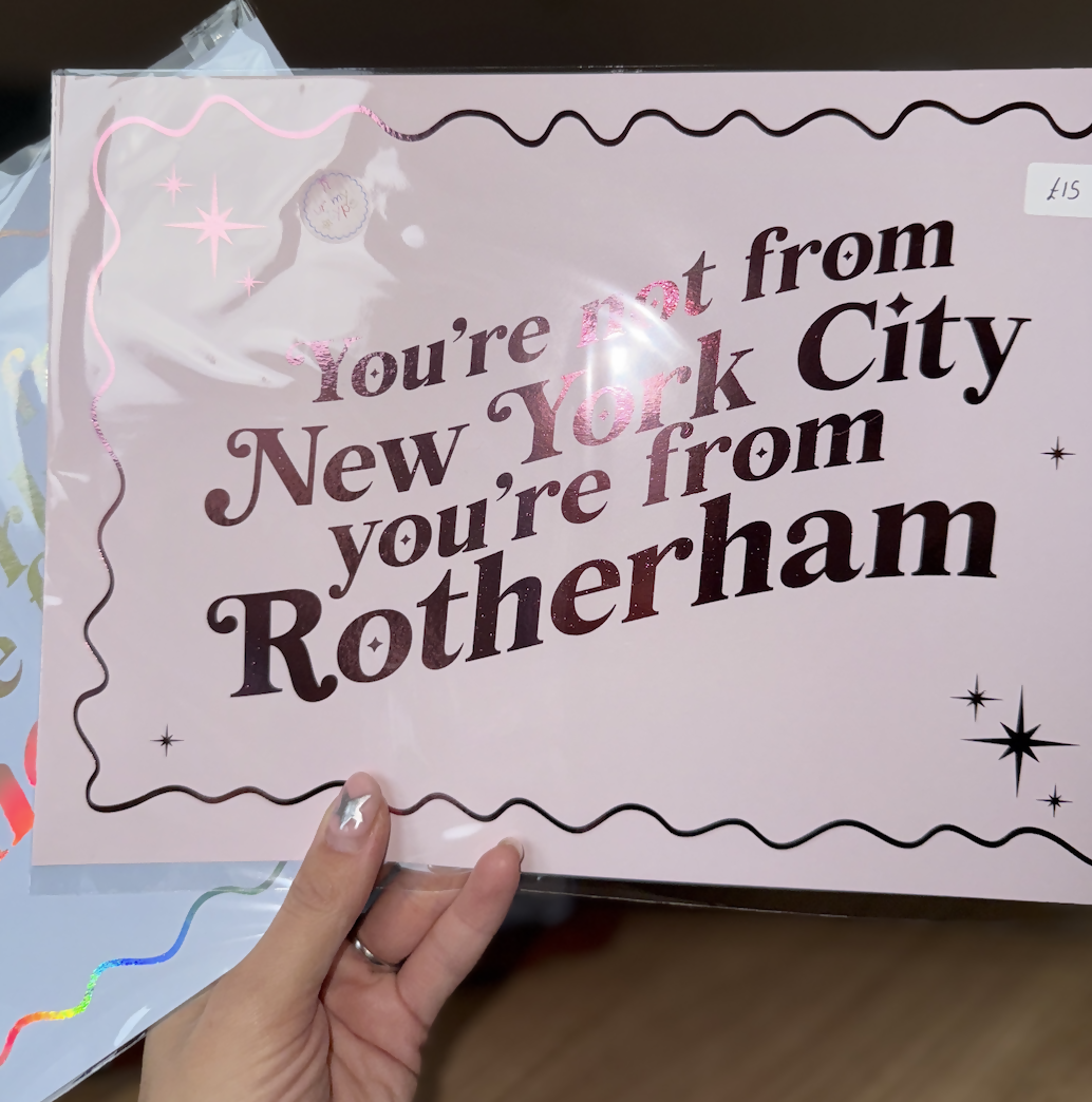 You're Not From New York City Hot Foil Lyric Print