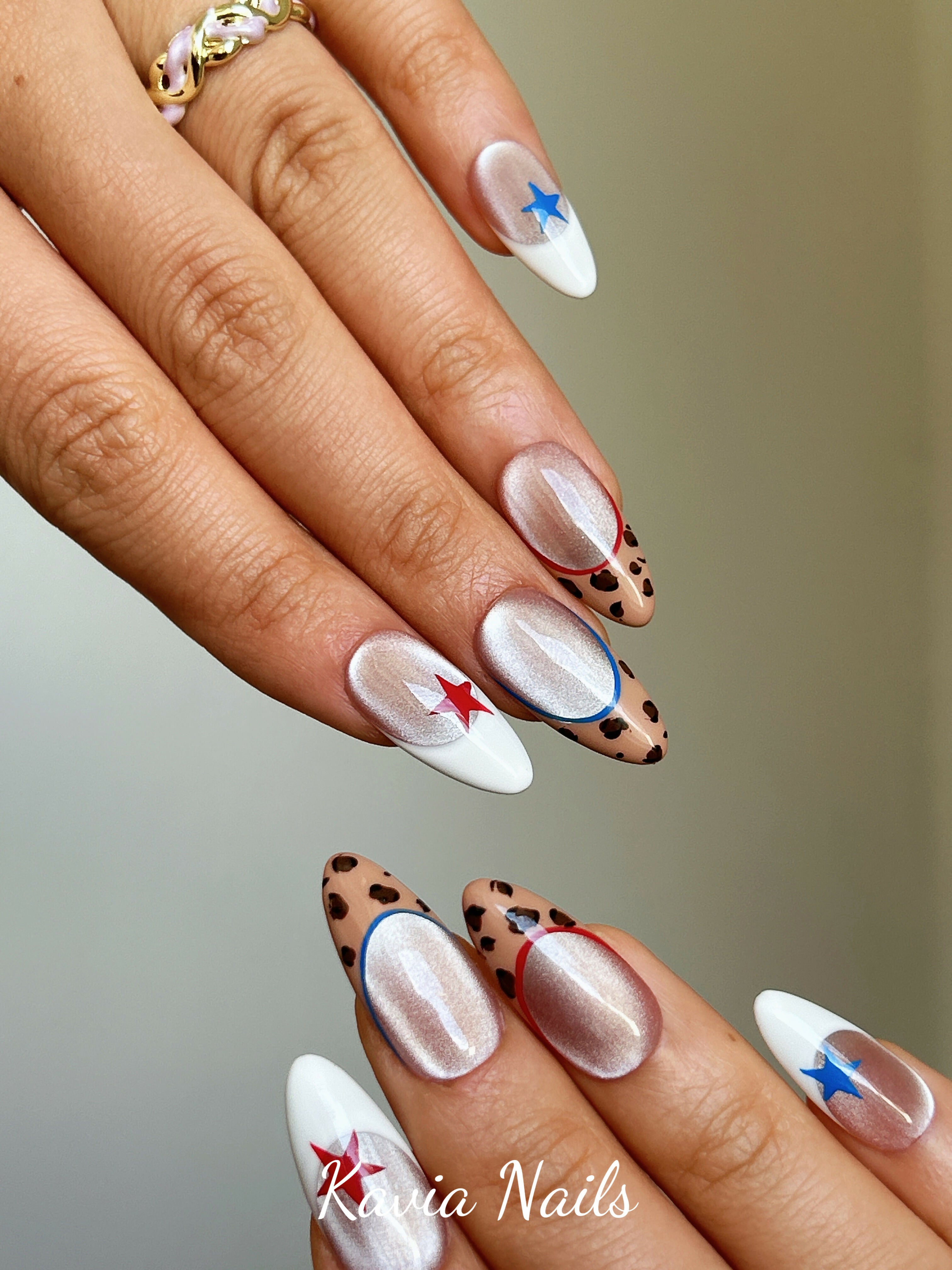 Cheerleader Star - Handmade Press-on Nails