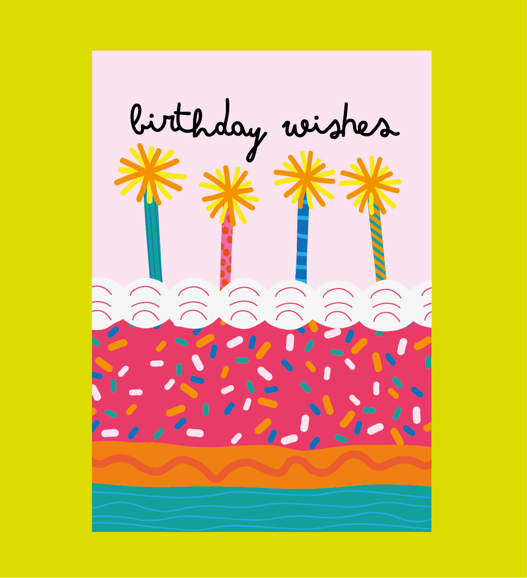 Birthday Wishes Cake Card