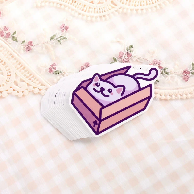 Cat In A Box Sticker