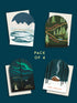 Illustrated Arched Christmas Card 4-Pack