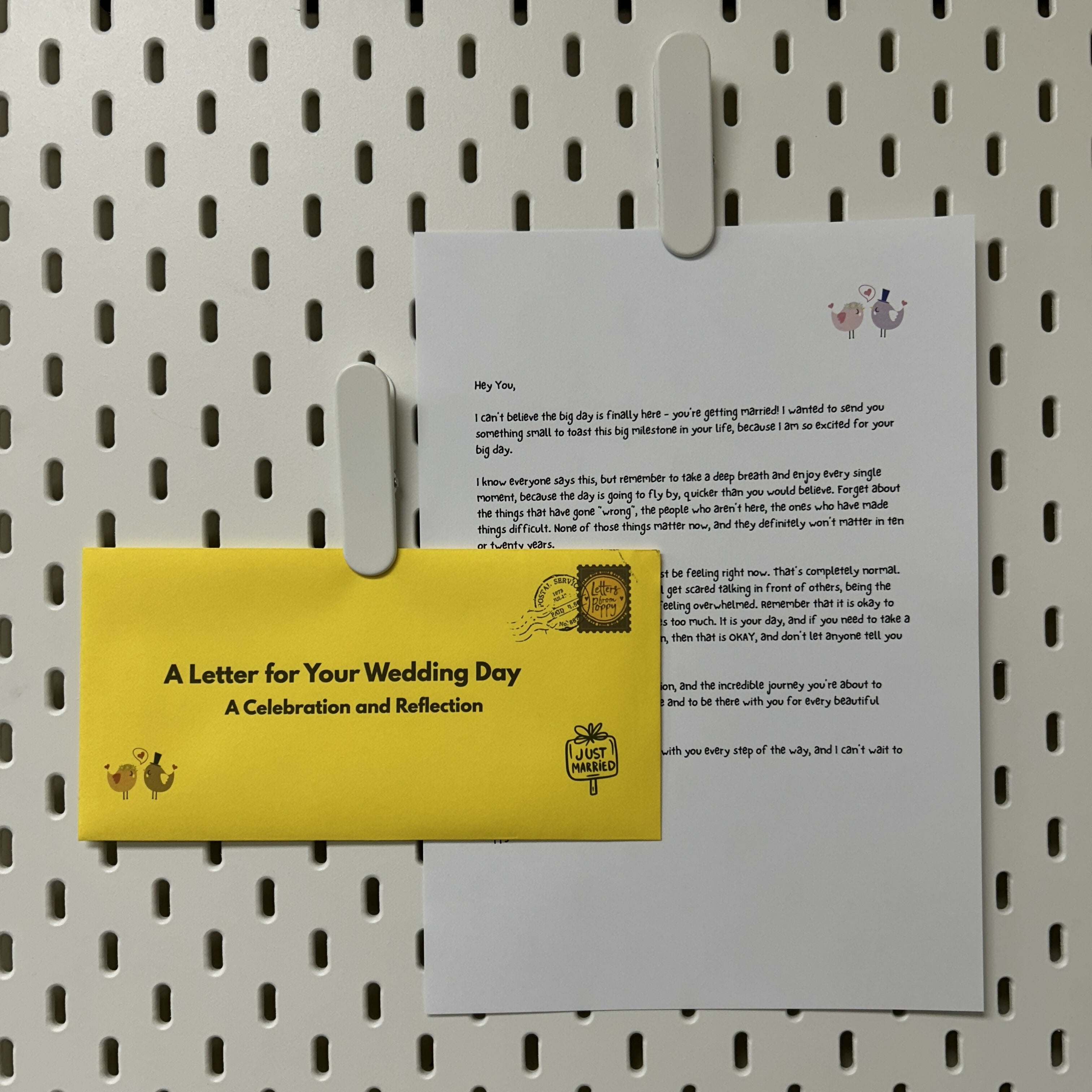 Wedding Day Letter for Celebration and Reflection