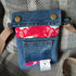 Unique Design Handcrafted Crossbody Bag Handbag Made From Upcycled Jeans And Fabrics