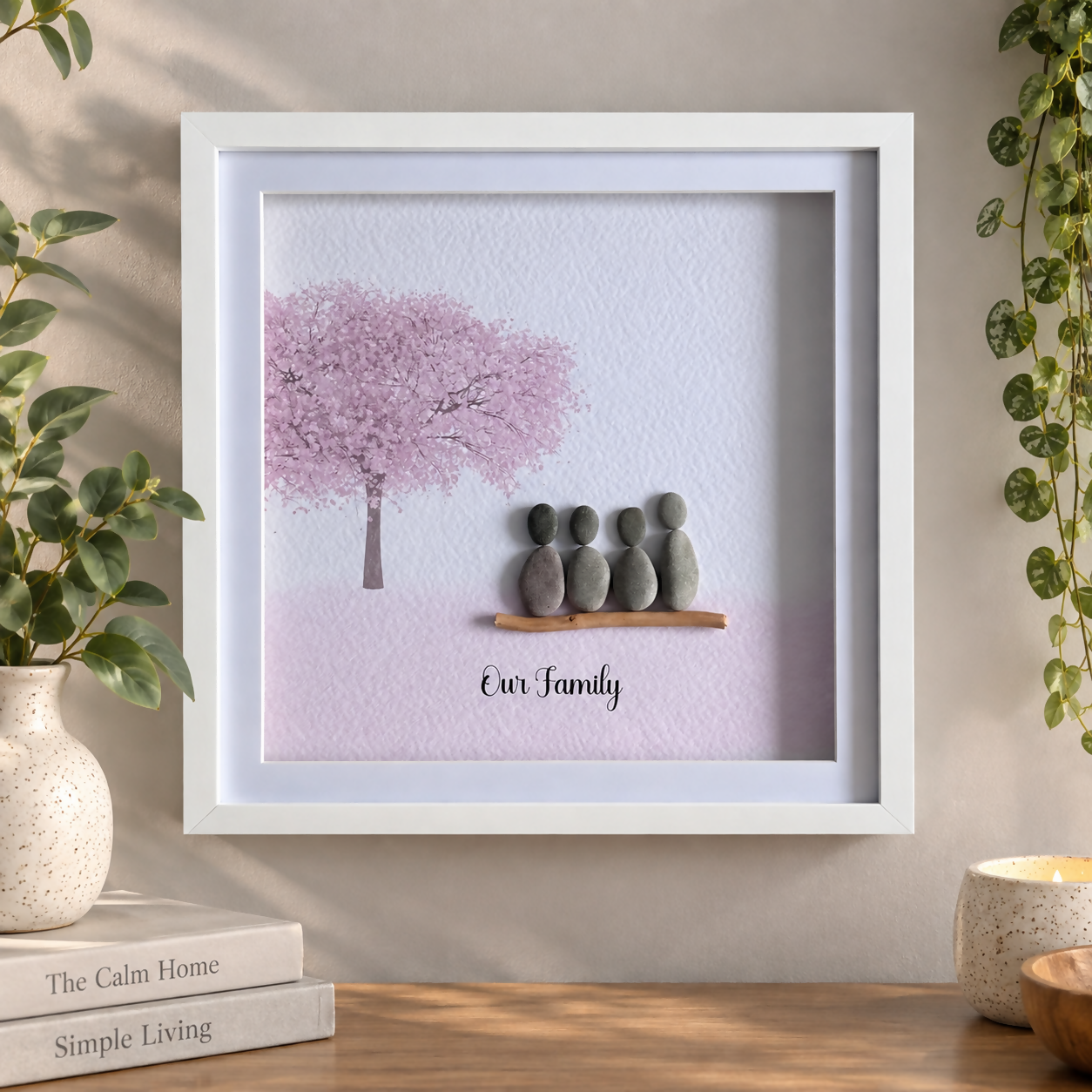 Family Blossom Tree Scene - Square Large