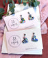 Funky Pattern Collection - Small Heart Polymer Clay Earrings