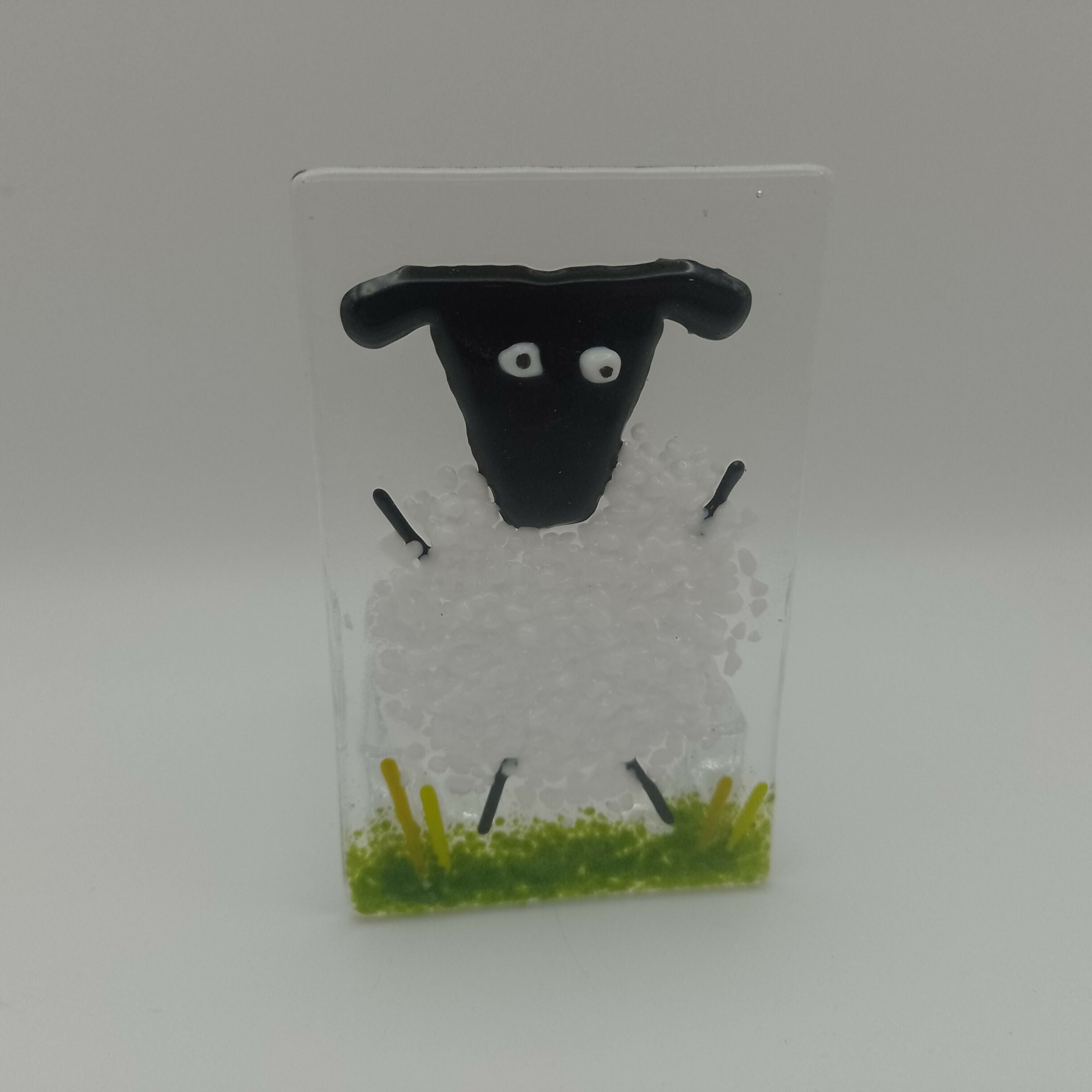 Fused Glass Sheep Tealight Holder