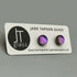 Pale Purple Dichroic Fused Glass Sterling Silver Stud Earrings - Handmade by Jade Tapson Glass.