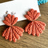 Dainty Clip On Dangle Earrings / Boho Polymer Clay Earrings for Non Pierced Ears