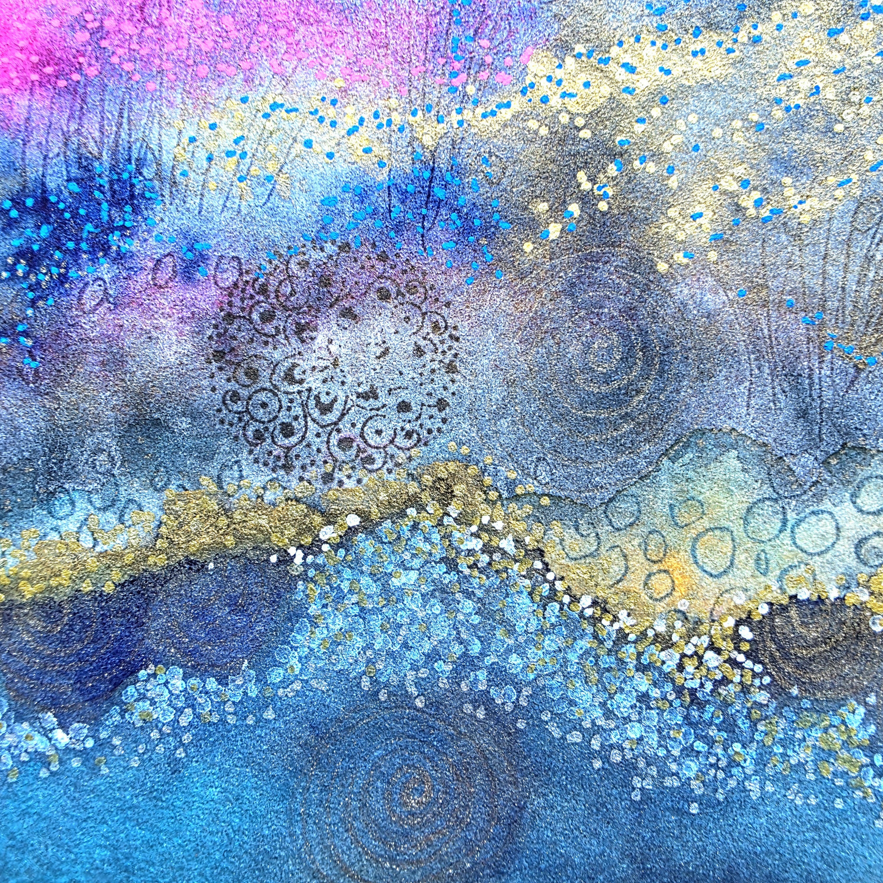 'Riverside' Original Mixed Media Painting