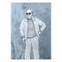 Stylish Grandad Art Print | Monochrome Watercolour Portrait Print