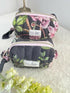 Black Quilted Toiletry Bag with Zipper Handmade in UK