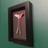 Lovely Faux Paper Pink Silk Moth In A Black Box Frame
