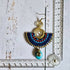 Turquoise Crystal Macramé Earrings; Blue Boho Earrings With Gold Spiral Wire Art