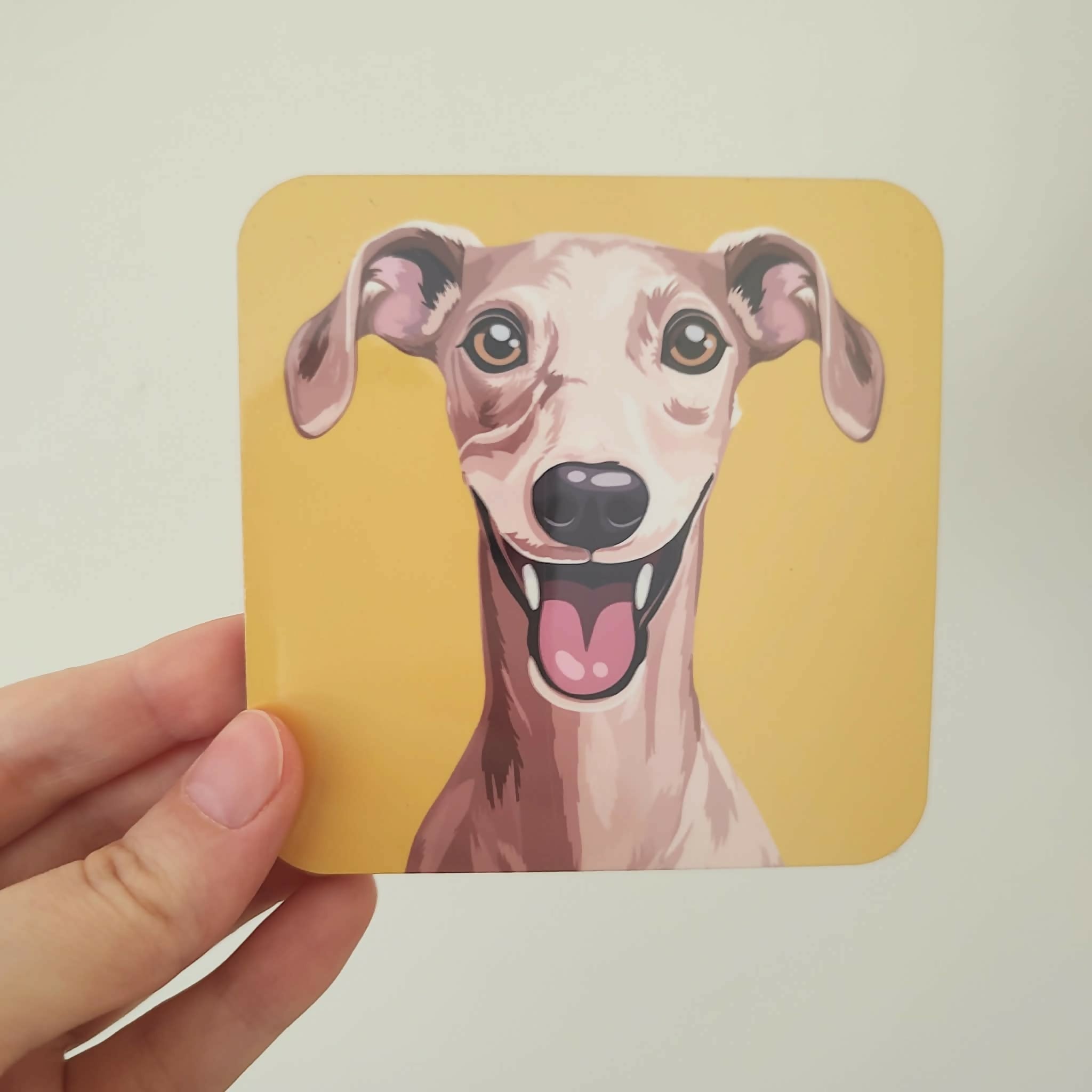 Greyhound Blonde Dog Coaster