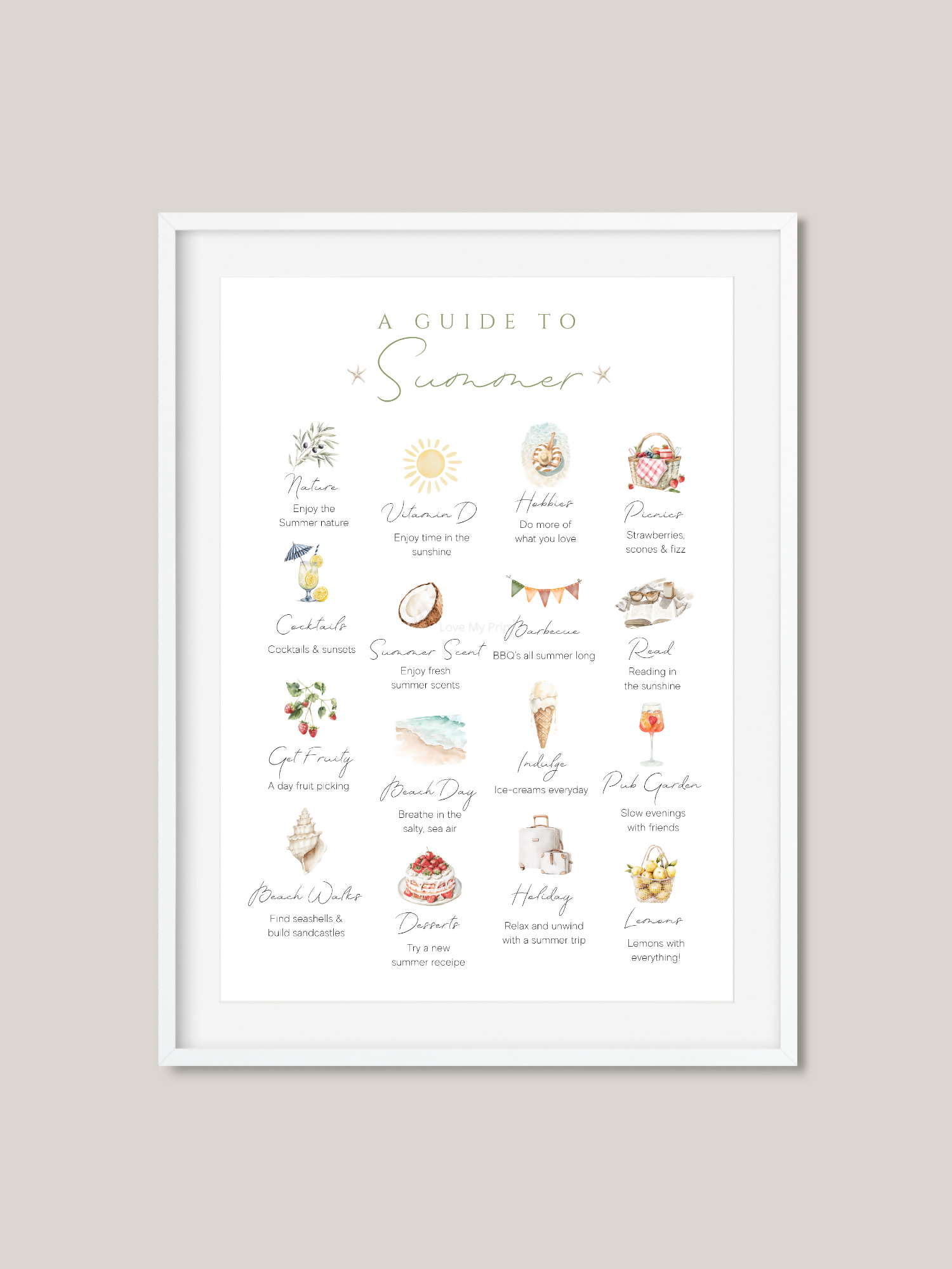 The Summer Guide Art Print