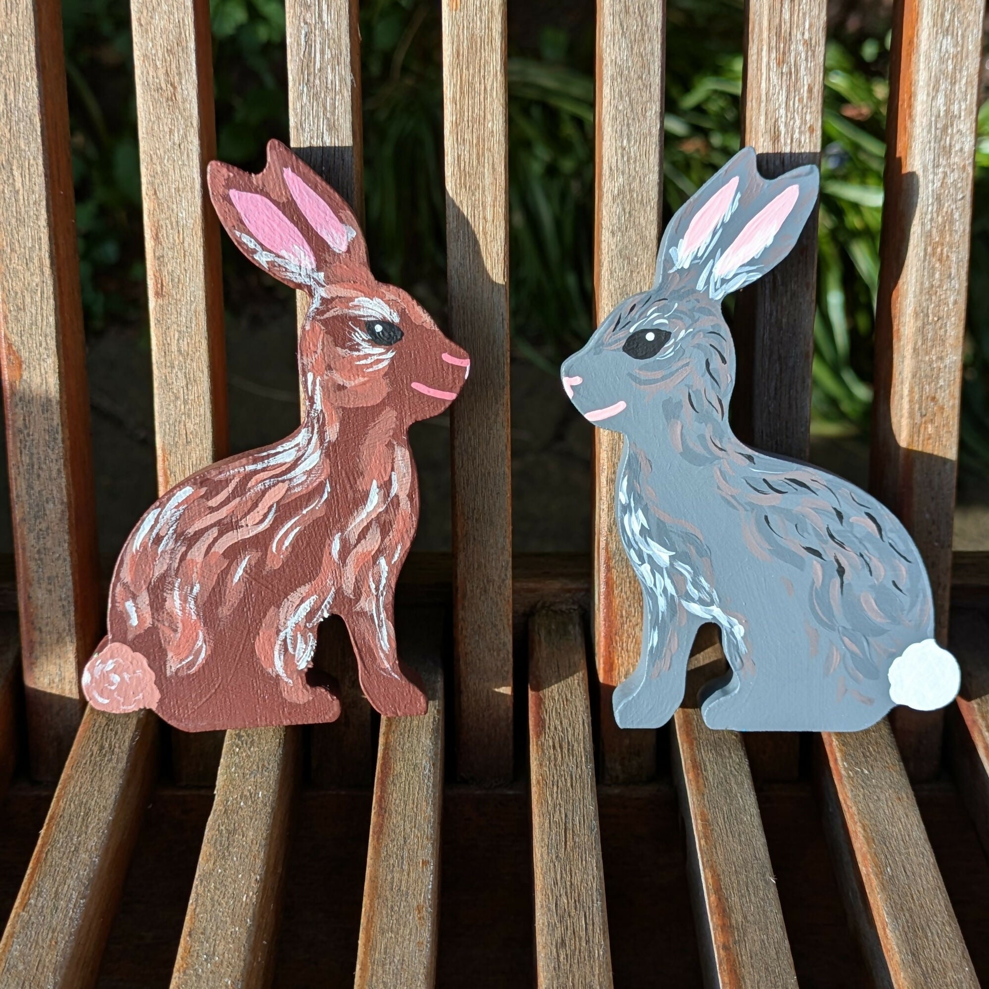 Hand Painted Wooden Rabbit