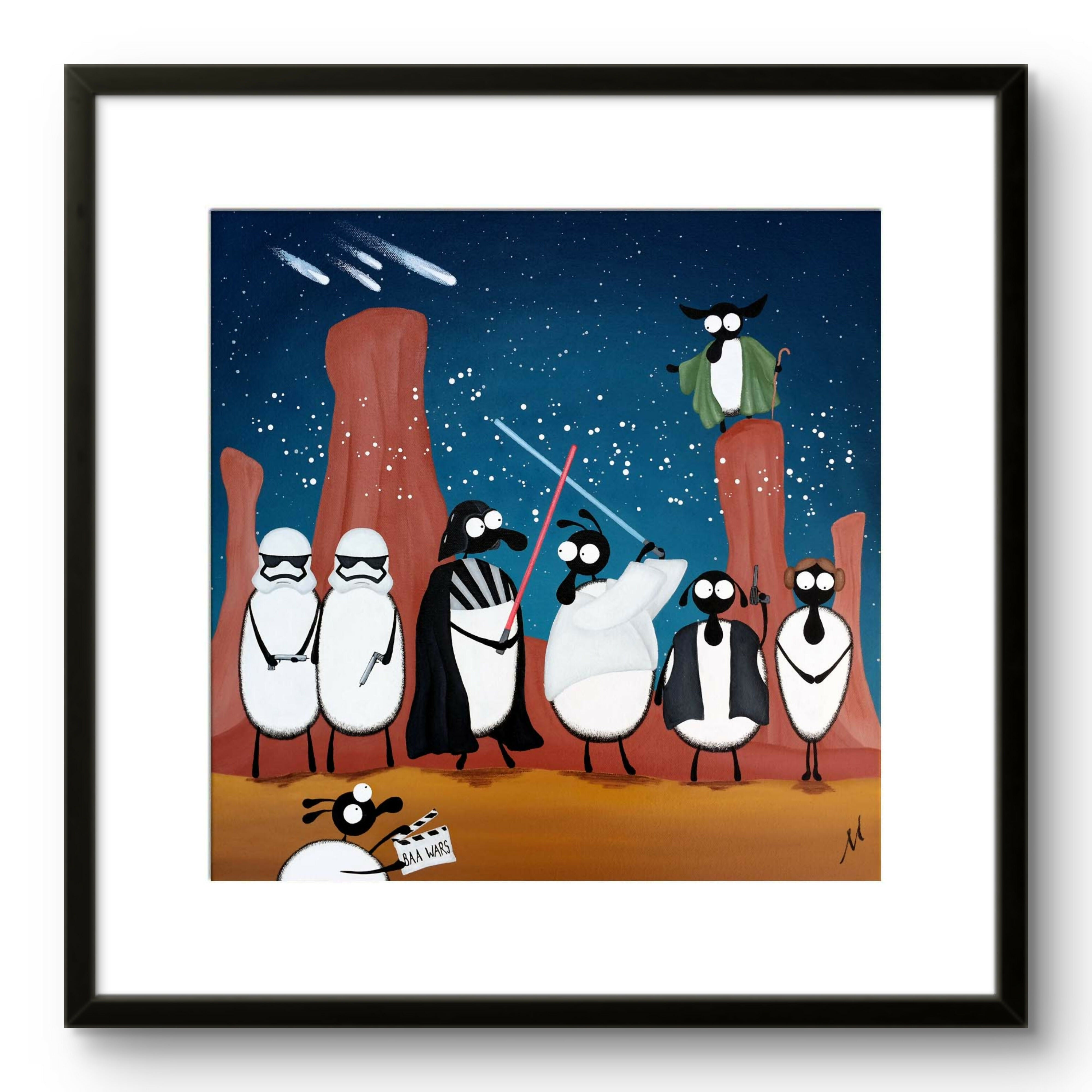 Baa Wars - 20” Framed Limited Edition Print