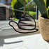 Streaky Black & White Snail Stained Glass Suncatcher
