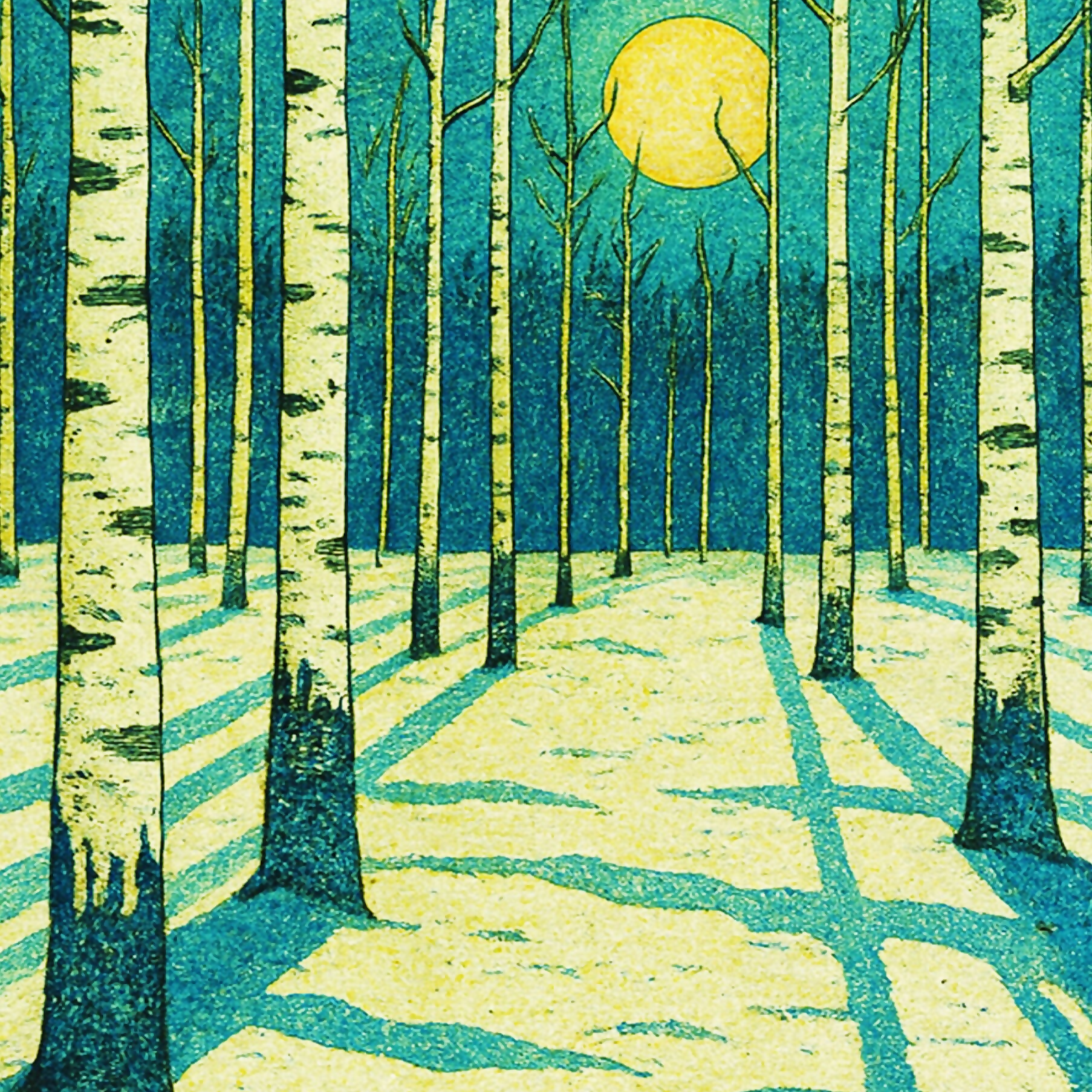 Dawn in the Finnish Forest Greetings Card