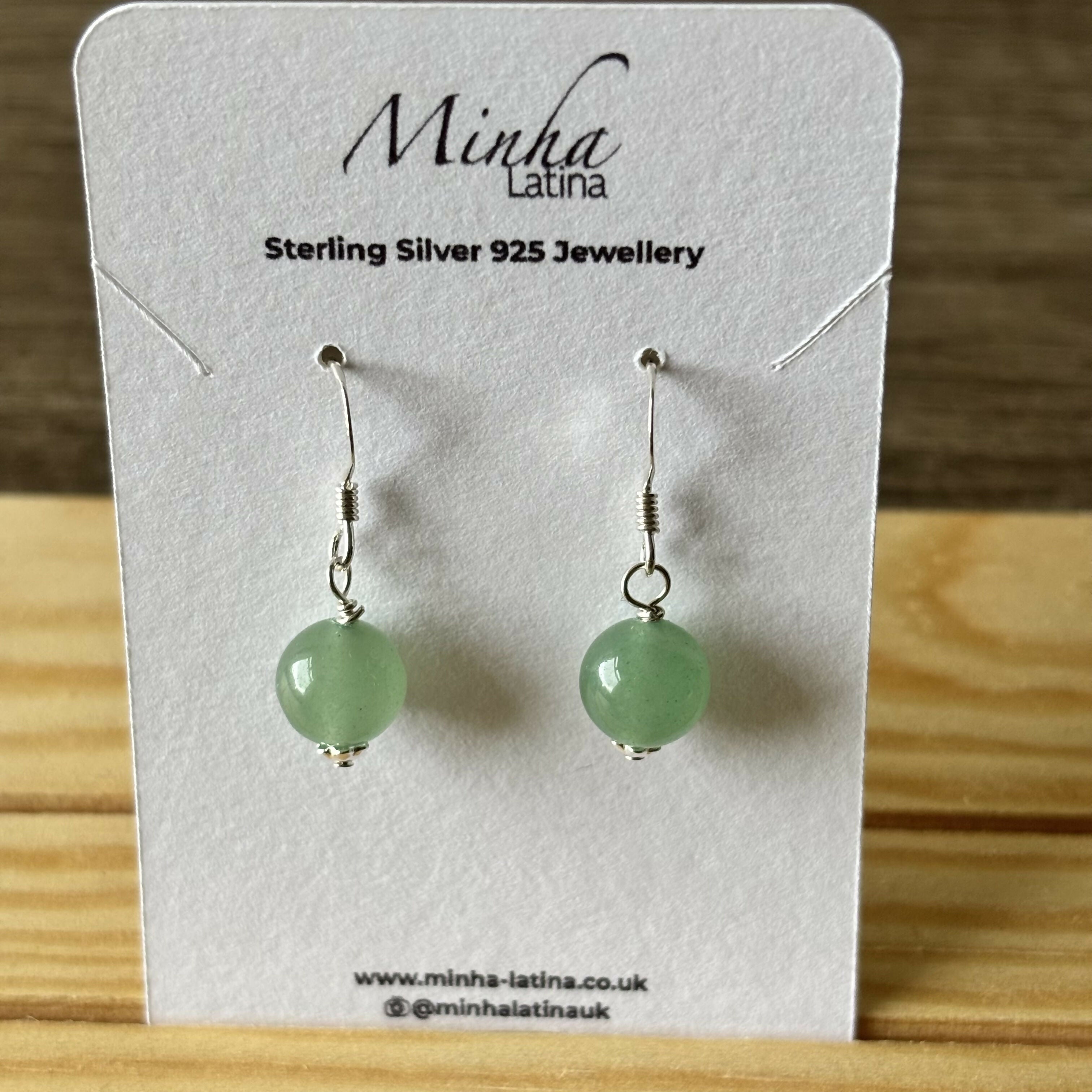 Sterling Silver with Natural Gemstones Earrings