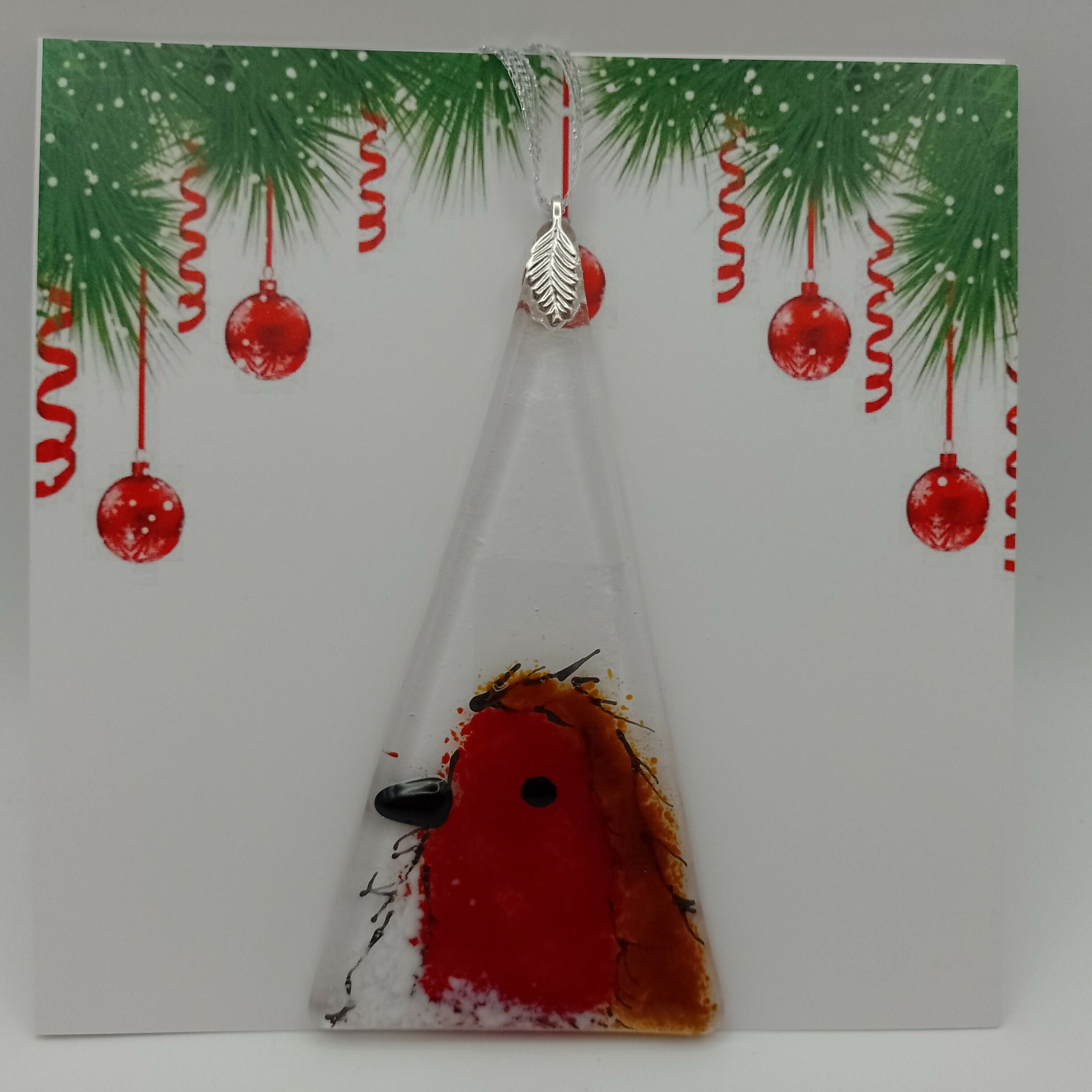 Fused Glass Christmas Card