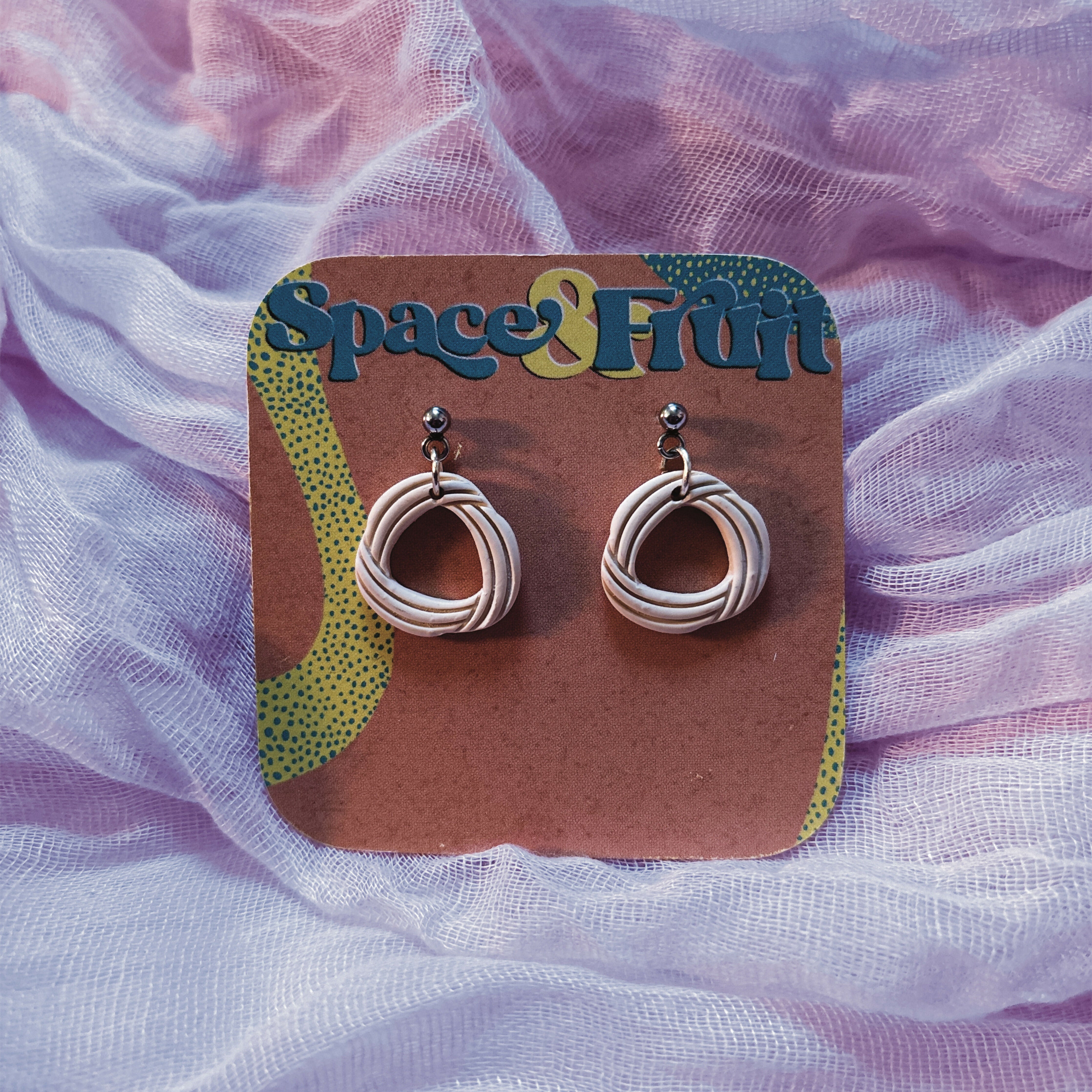 Woven Knot Polymer Clay Earrings