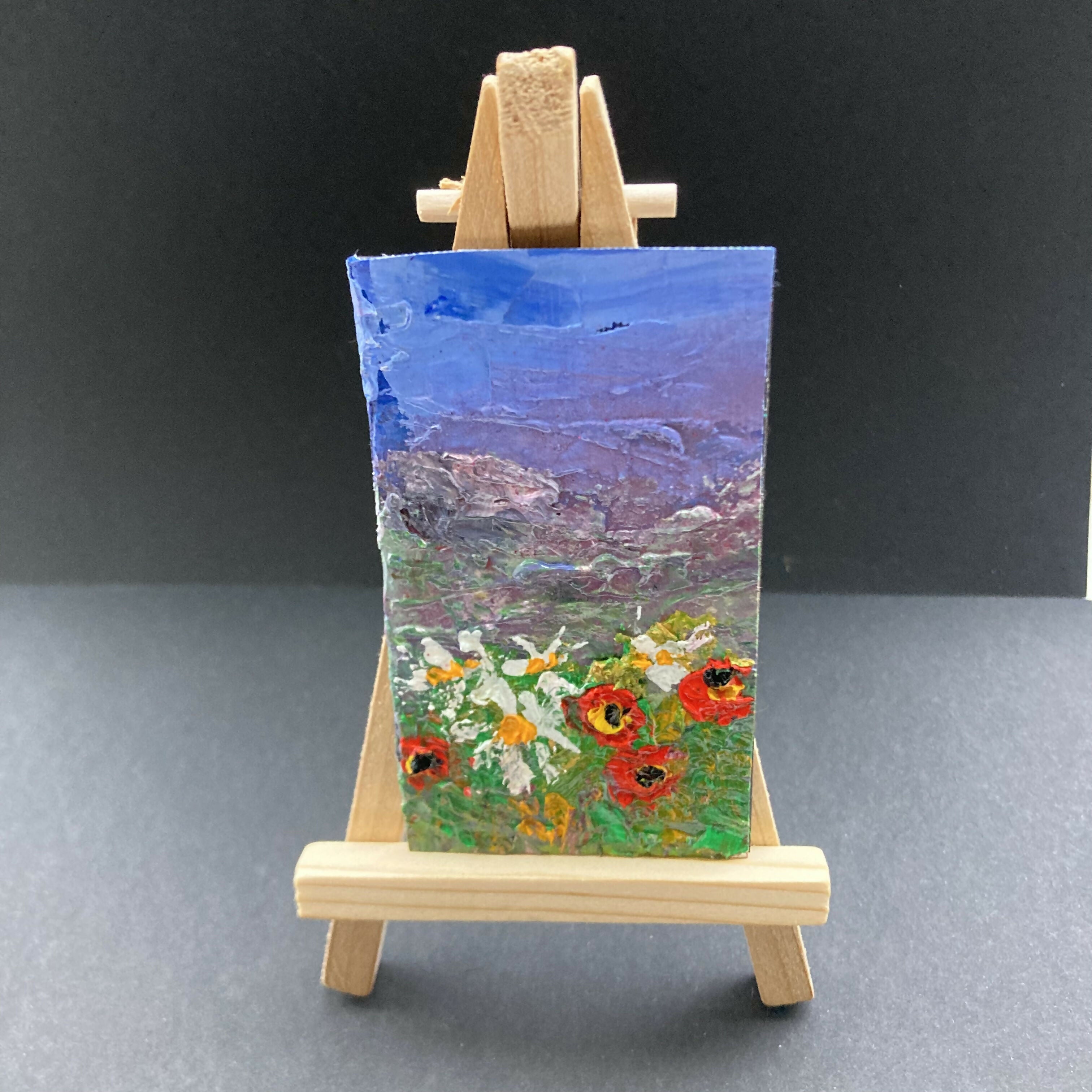 Wildflowers Mini Oil Painting Fridge Magnet