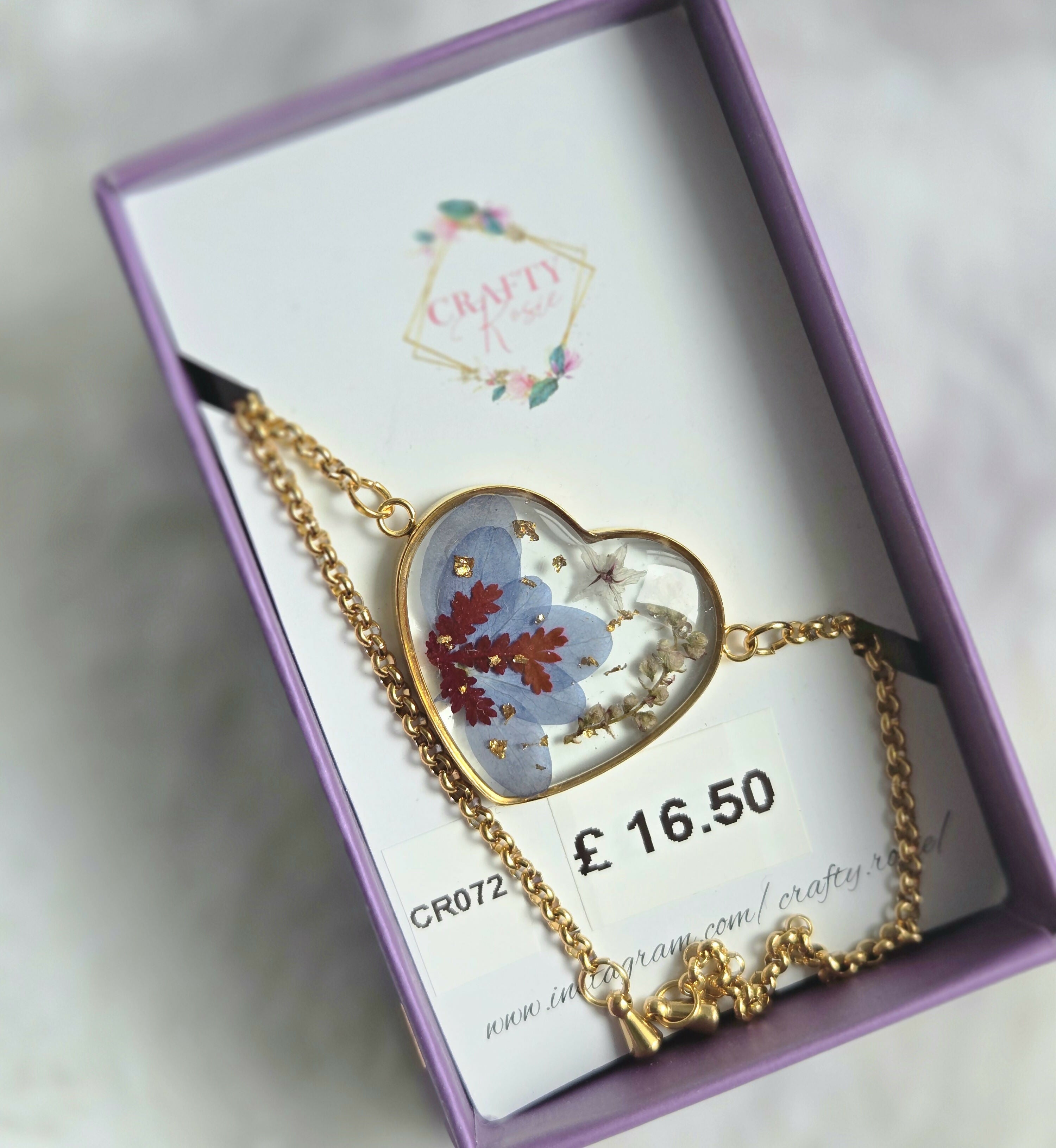 Stainless Steel Real Dried Flowers Bracelet