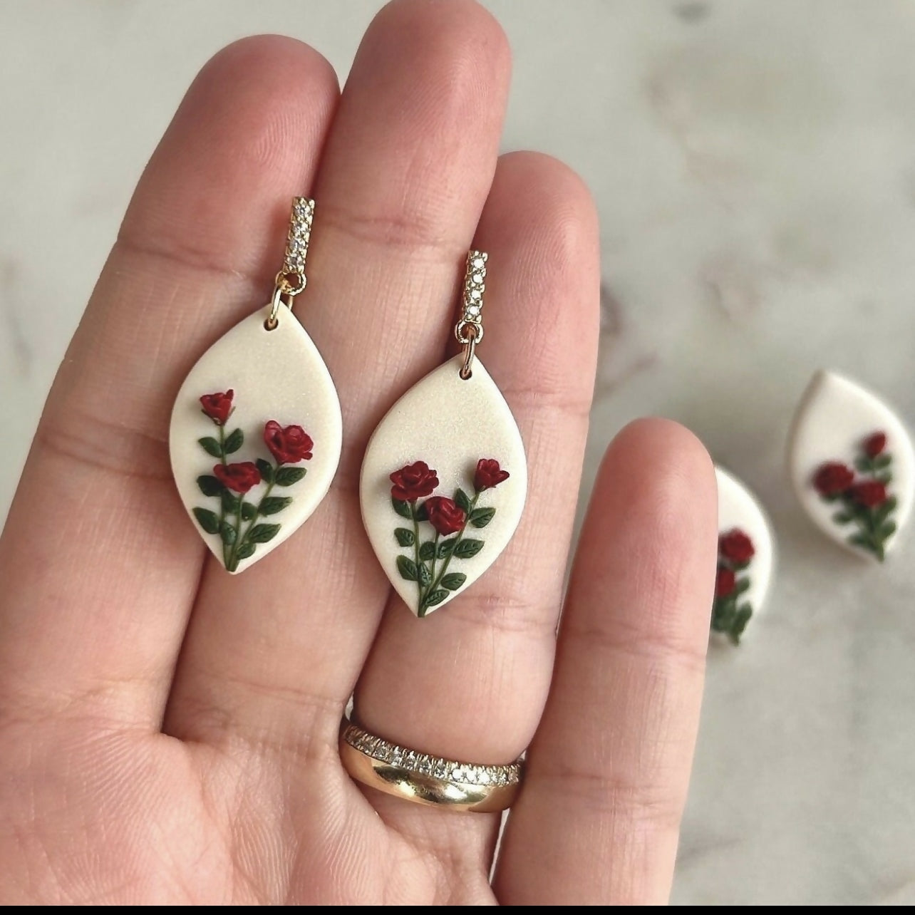 Rose Flower Earrings