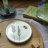 lavender bone china coaster