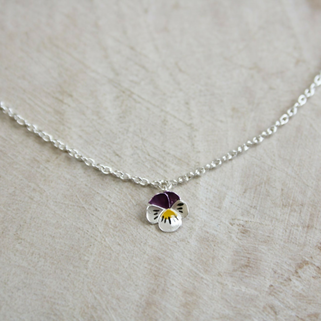Single Pansy Necklace