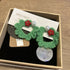 Micro Crochet Christmas Flower Earrings