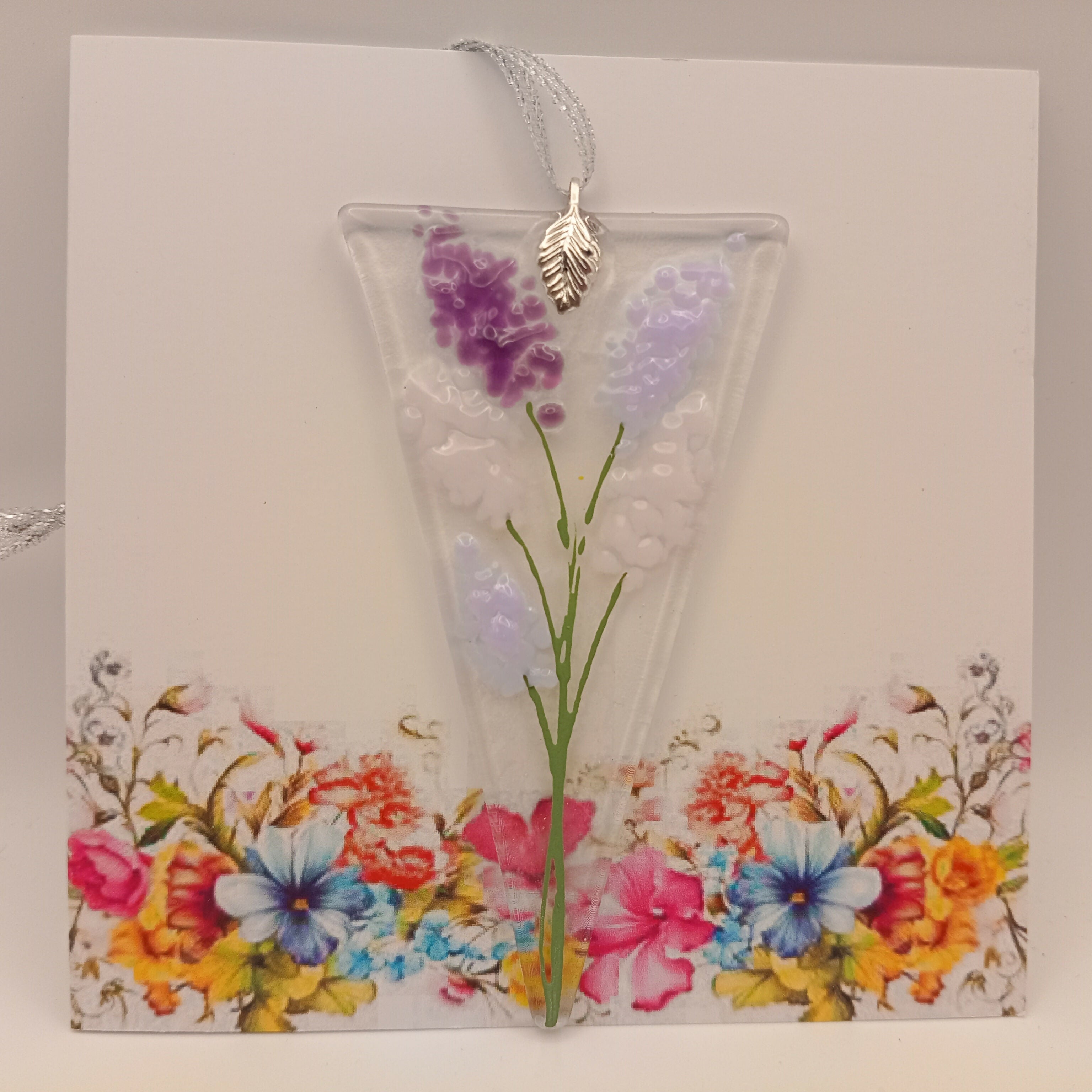 Fused Glass Flower Card