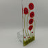Fused Glass Poppy Tealight Holder