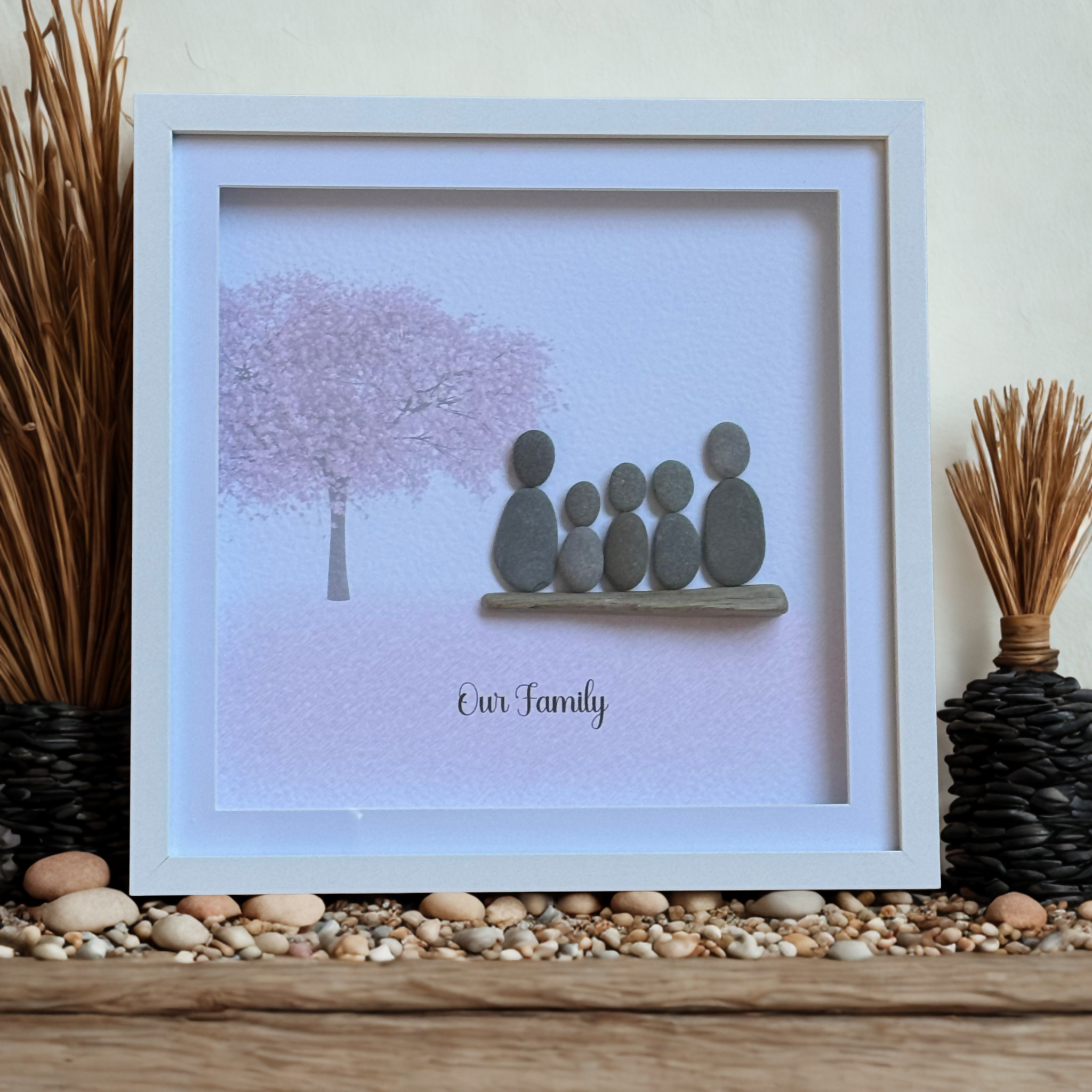 Family Blossom Tree Scene - Square Large