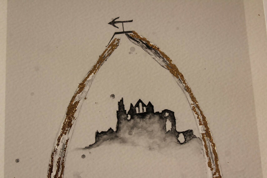 'Whitby The Golden Hour' Limited Edition, Fine Art, Giclee Framed Print Hand Finished With 24k Gold Leaf