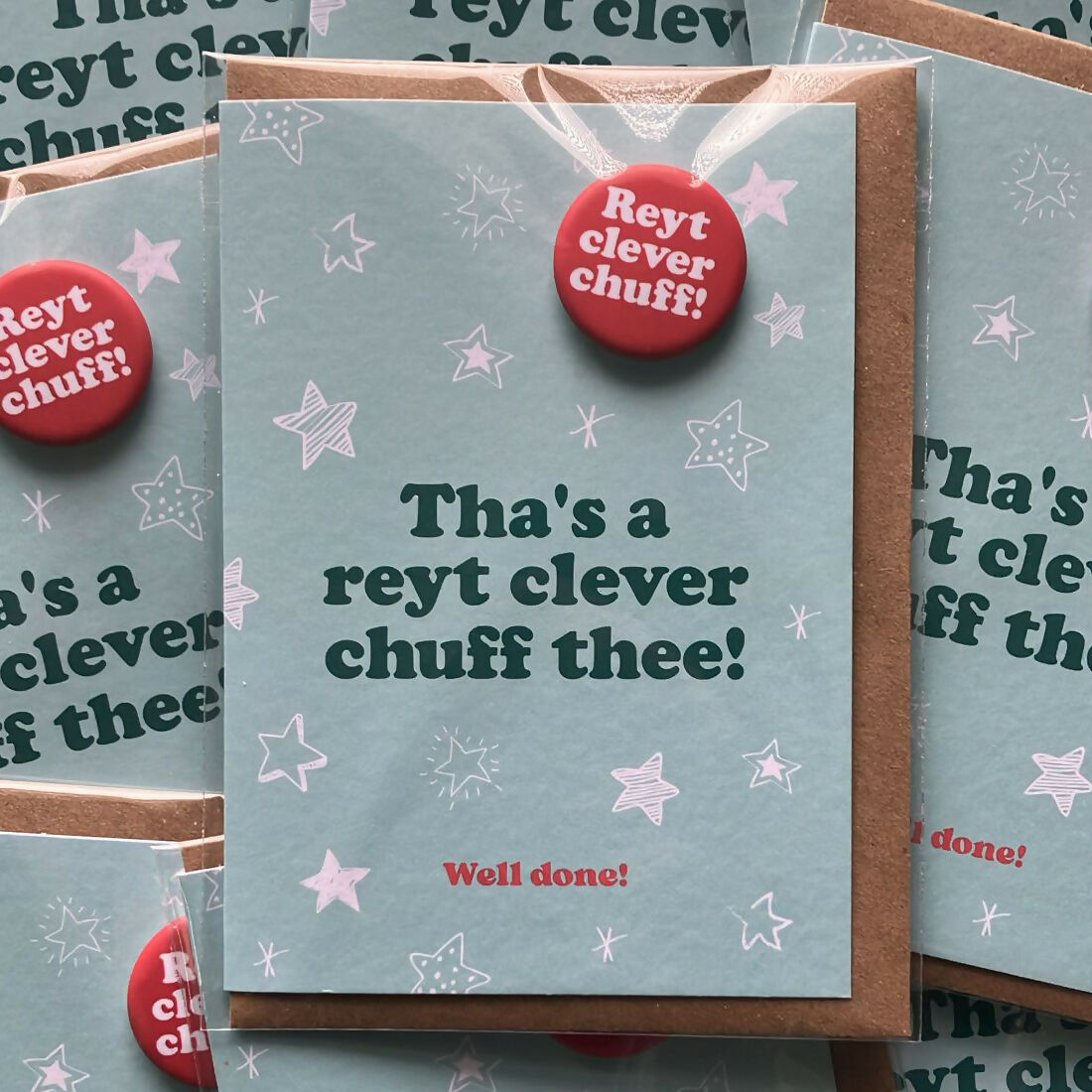 Reyt Clever Chuff A6 Card with Badge