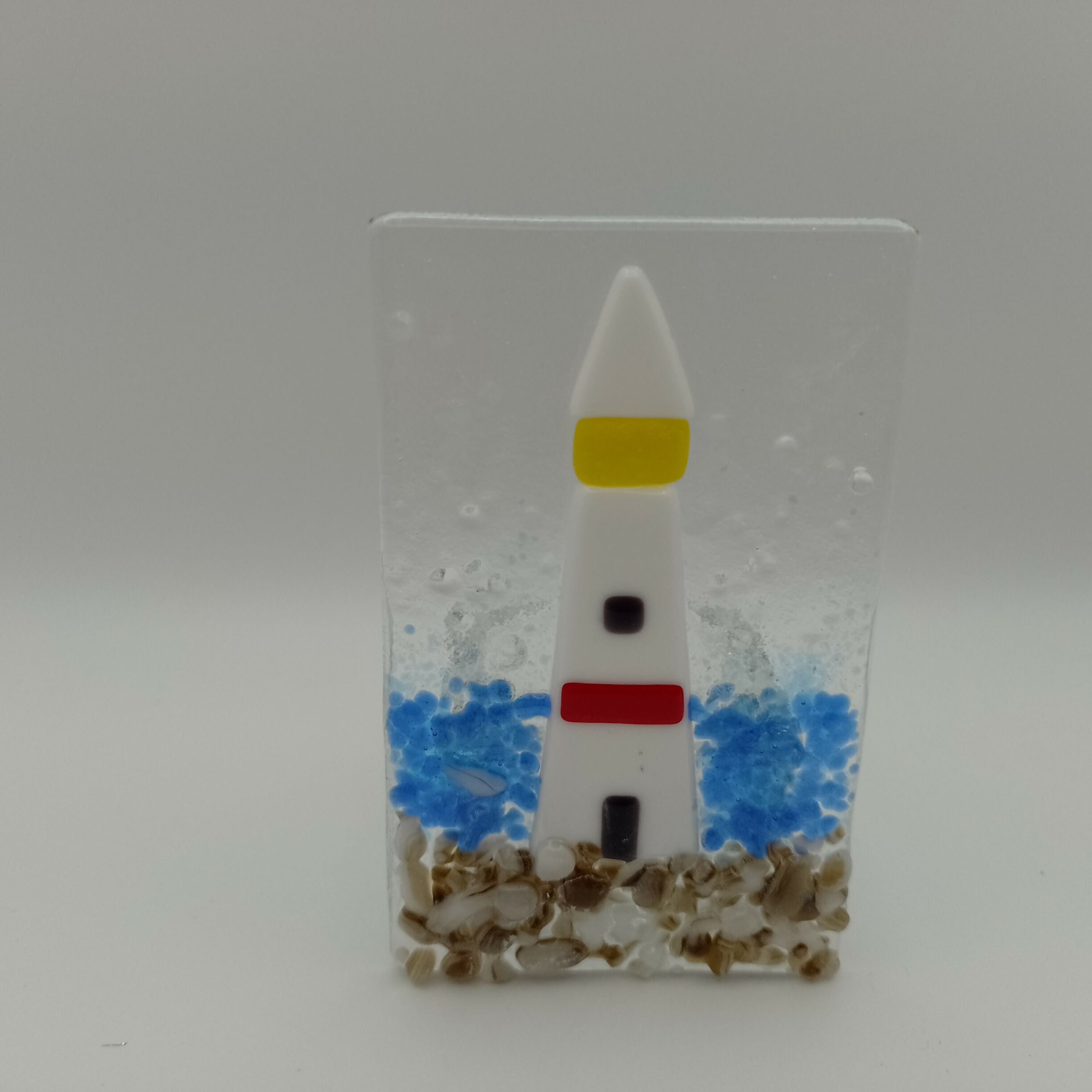 Fused Glass Lighthouse Tealight