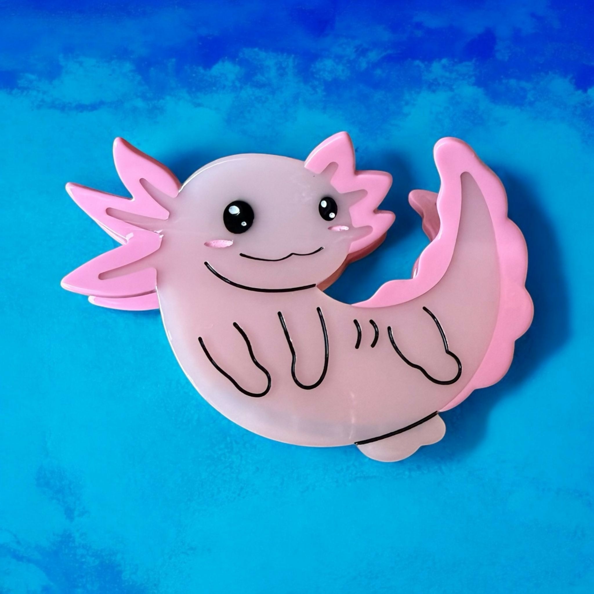 Pink Axolotl Hair Clip / Claw