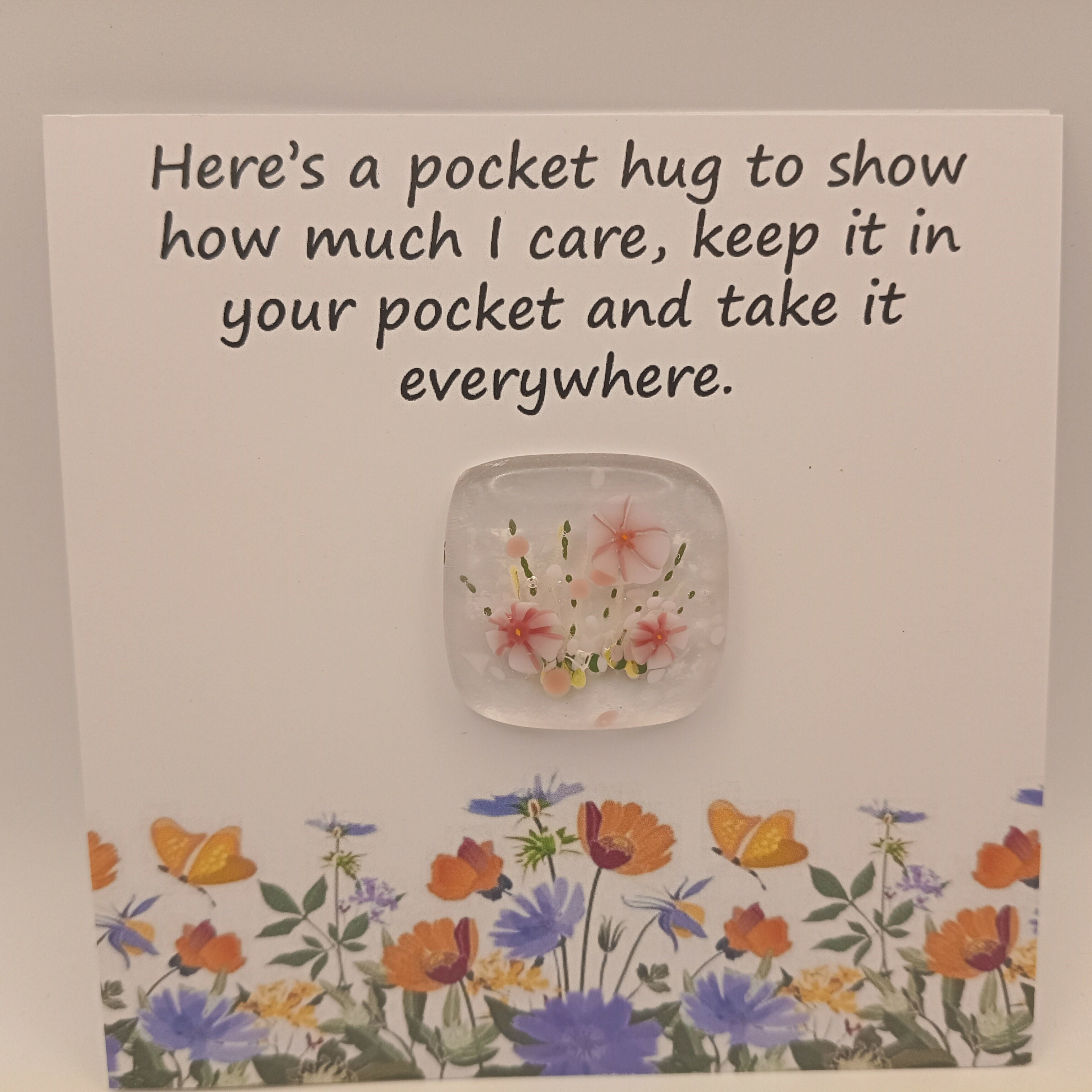 Fused Glass Pocket Hug Card
