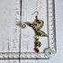 Handmade Butterfly Earrings; Intricate Wire Art With Turquoise, Moonstone & Rubellite Crystals