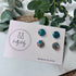 Polymer Clay Stud Pack - Deep Blue & Gold and Colour Pattern