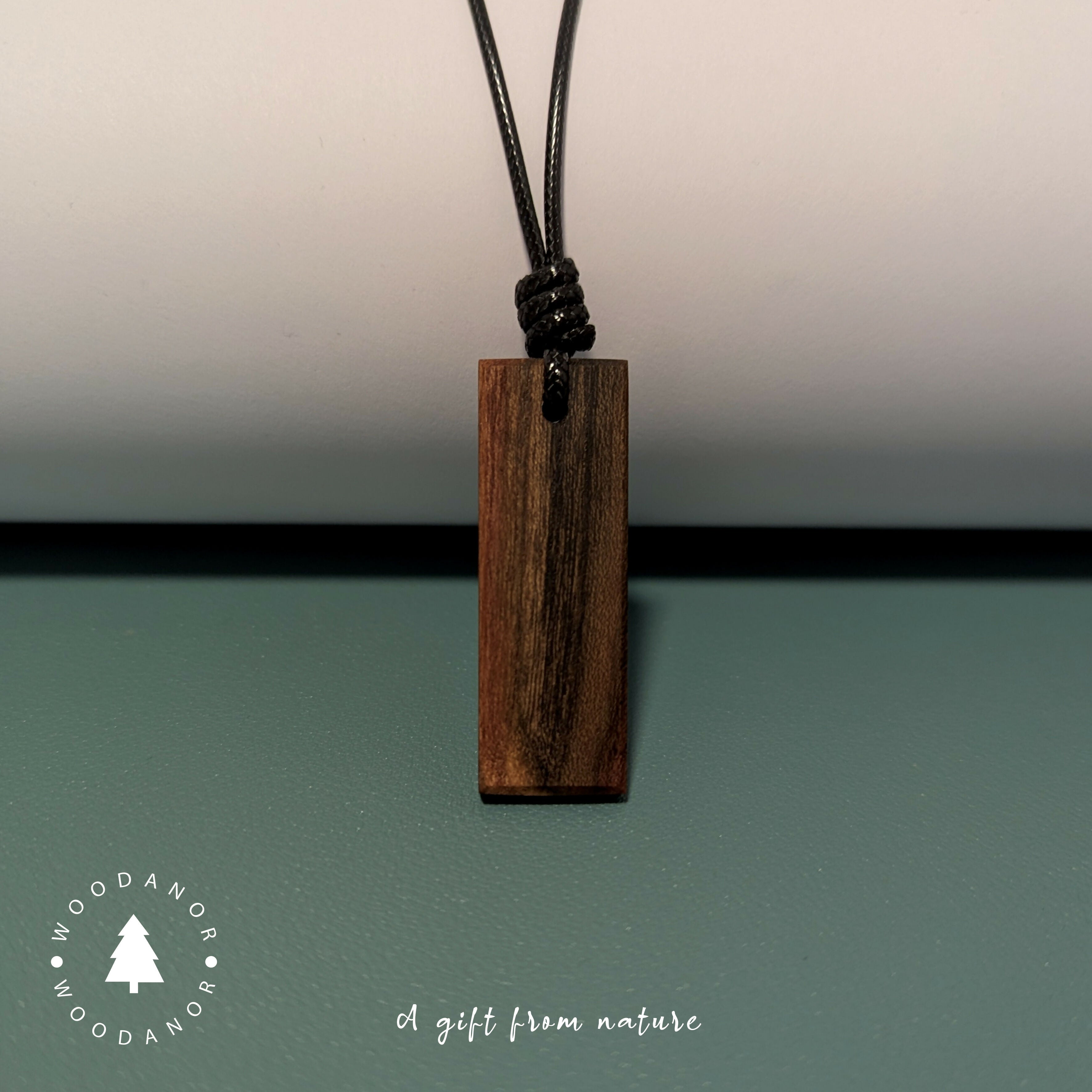 Minimalist Solid Wood Rectangle Pendant