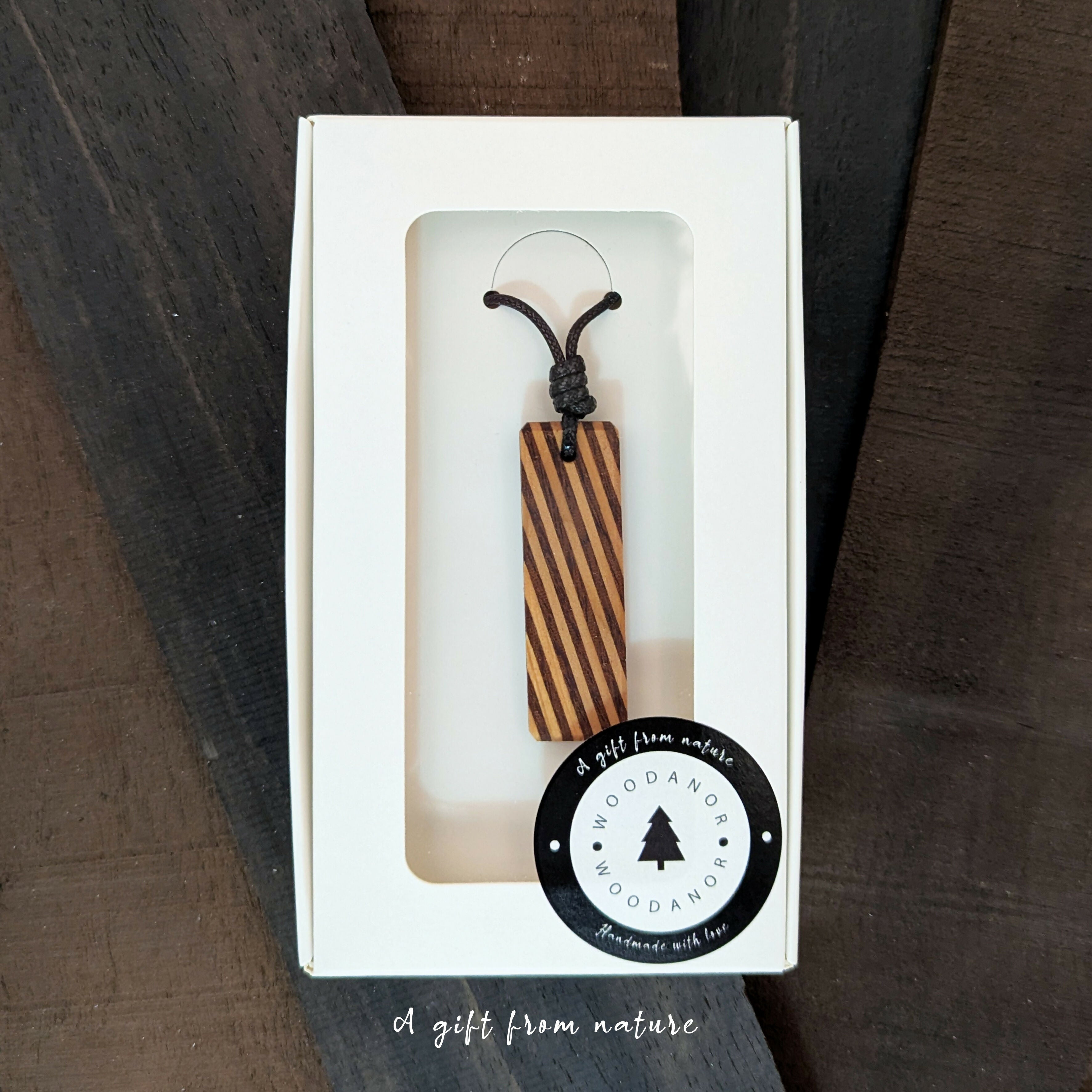Striped Wooden Pendant