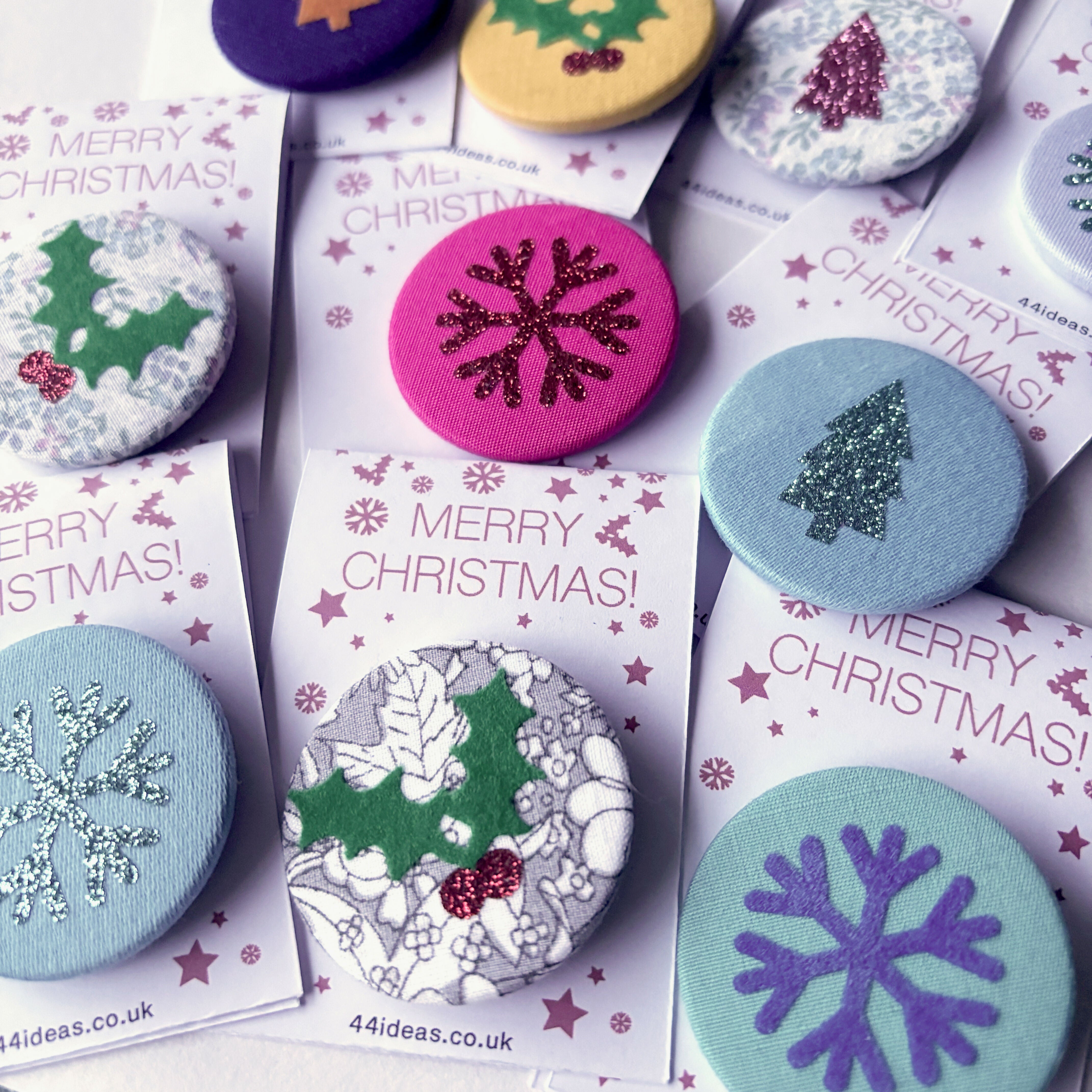 Christmas Fabric Badges